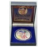 2000 American .999 Silver Eagle Full Color w/Case