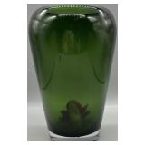 Emerald Green Art Glass Vase