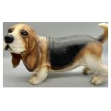 Vintage Bassett Hound Resin Statue