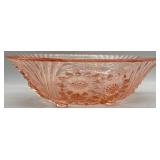 1930s Depression Glass Footed Serving Bowl