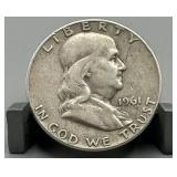 1961-D Franklin Silver Half Dollar (90%)