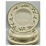 Lenox Holly Filigree Misc Dishes - 4pcs