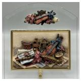 Vintage A. Richesco 3D Acrylic Framed Art