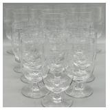 Etched Cut Crystal Wine Glasses & Cordials