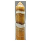 Banded Orange Calcite Crystal Tower