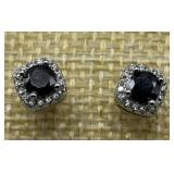 Moissanite 1.0ct Round Brilliant Earrings w/COA