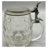 Vintage German Glass Beer Stein