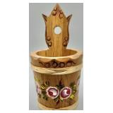Vintage Handpainted German Wood Planter/Box