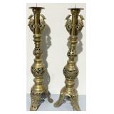 Brass Floor or Alter Candlesticks