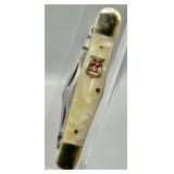 Kissing Crane Pearl Celluloid Folding Knife #KC504
