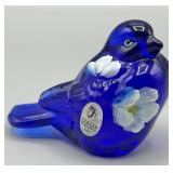 Fenton Cobalt HP & Signed Happiness Bird