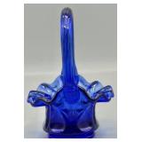 Fenton Cobalt Blue Basket
