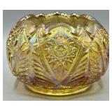Fenton Carnival Glass Rose Bowl