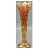 Fenton Carnival Glass Tree Bark Swung Glass Vase