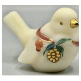 Fenton Hand Painted Christmas Bird