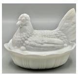 Fenton Milk Glass Hen on Nest
