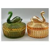 1940s Jeannette Glass Powder Jars