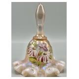 Fenton Pink Opalescent Field Flowers Bell