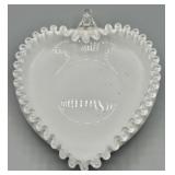 Fenton Silver Crest Heart Shaped Dish