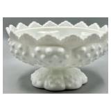 Fenton Milk Glass Pedestal Candle Bowl