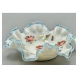 Fenton Aqua Crest Milk Glass Bowl