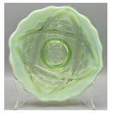 Jefferson Glass Company Green Opalescent Dish