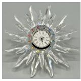 Swarvoski Crystal Solaris Table Clock w/Box