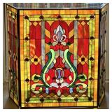 Stain Glass Fireplace Screen