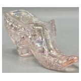 Pink Glass Daisy & Button Bow Slipper