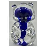 Fenton Art Glass Sitting Bear