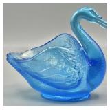 Mid-Century Blue Swan Nut Dish