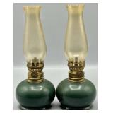 Vintage Hurricane Small Oil Lamps Made in Italy