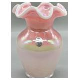 Fenton Iridescent Pink Vase