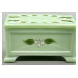 Westmoreland Jadeite Milk Glass Trinket Box