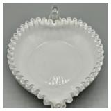Fenton Silver Crest Heart Shaped Dish