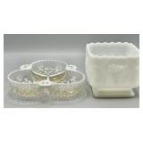 Vintage Anchor Hocking Glass Dish and Planter