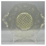 1930s Lancaster Cane Landrum Handled Serving Plate