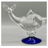 Silvestri Arte Murano Crystal Fish Art Glass
