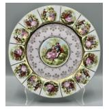 Bavarian Porcelain Fragonard Scene Plate Gold Gilt