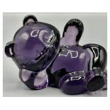 Fenton Vintage Purple Reclining Bear