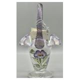 Fenton Opalescent Purple Basket