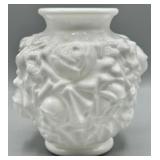 Imperial Glass La Bella Rose Milk Glass Vase