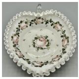 Fenton Charleton Silver Crest Heart Bowl