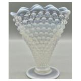 Fenton Hobnail French Opalescent Fan Vase