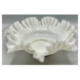 Fenton Silver Crest Milk Glass Bowl