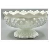 Fenton Hobnail Milk Glass Candle Holder