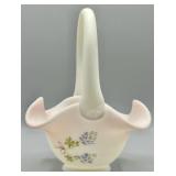 Fenton White Satin Limited Edition Basket