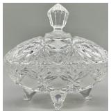 Bohemian Crystal Lidded Candy Dish