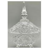 Cut Crystal Footed Candy Dish