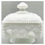 Vintage Westmoreland Beaded Grape Candy Dish